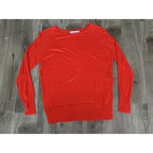 ZARA‎ Knit Red Sweater Women's Size Small S Long Sleeve Viscose Acrylic Blend